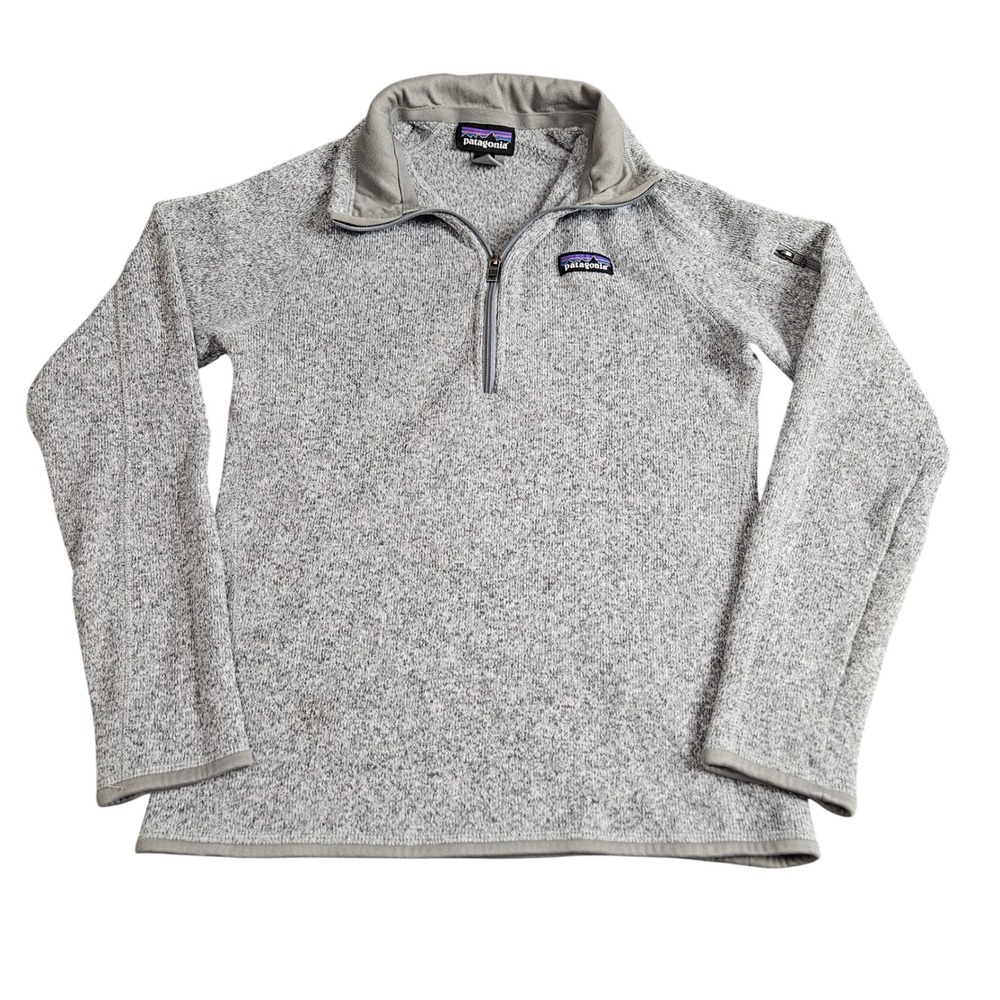 Patagonia Better Sweater Fleece Pullover Womens Small Quarter Zip Gray Heathered